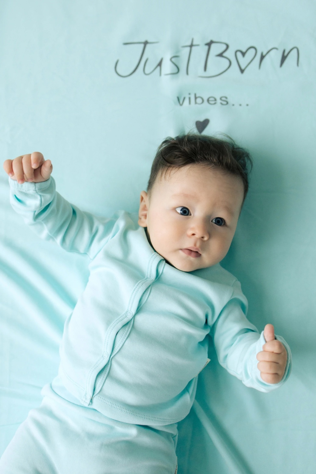 Justborn vibes Пеленка (голубой)