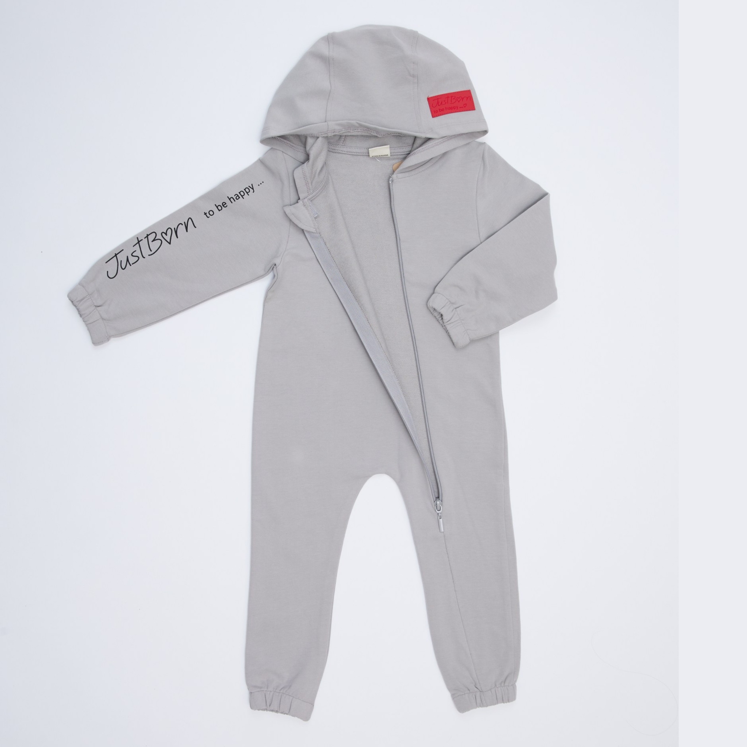 Justborn Комбинезон soft touch (GREY) 74-80